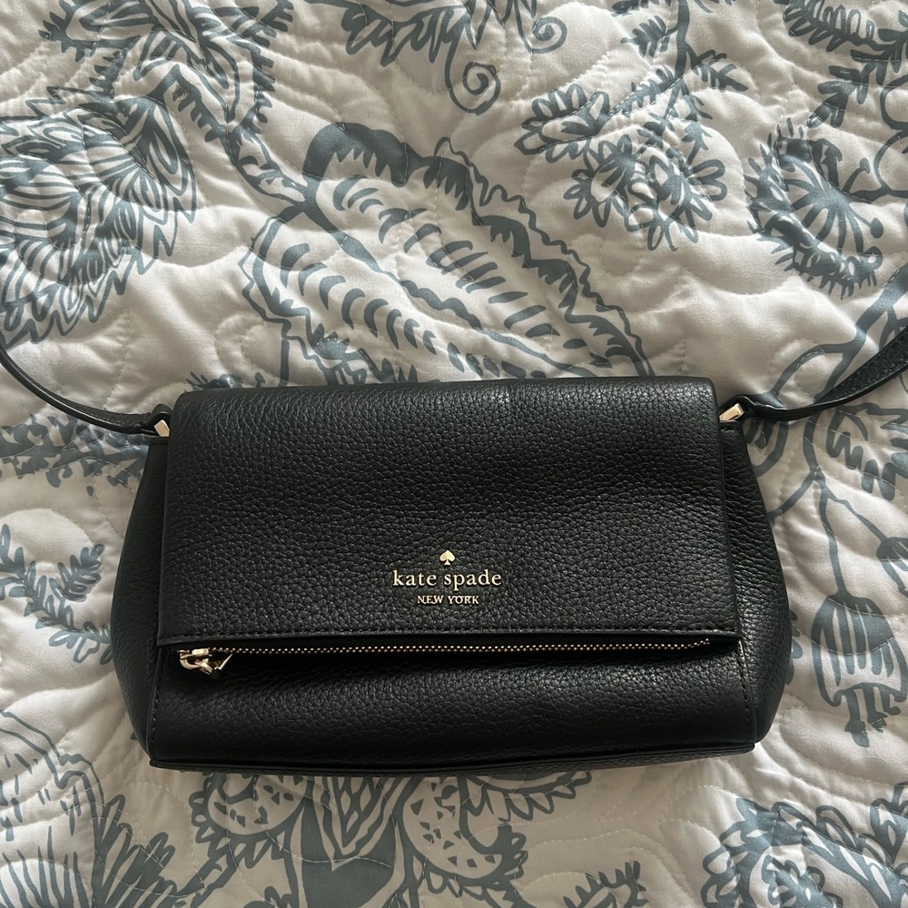 Kate Spade Black Pebbled Leather Crossbody Bag